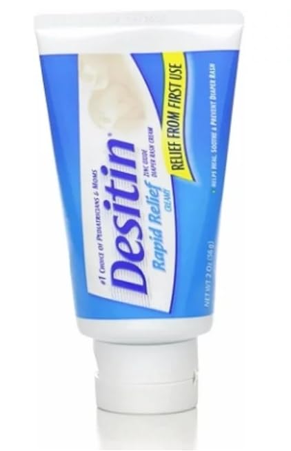 DESITIN Rapid Relief Diaper Rash Creamy Ointment 2 oz (Pack of 2)