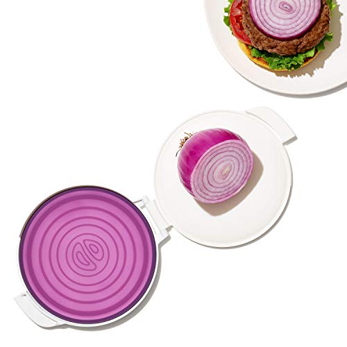 OXO Good Grips Cut & Keep Reusable Silicone Produce Saver Set - Onion and Lemon