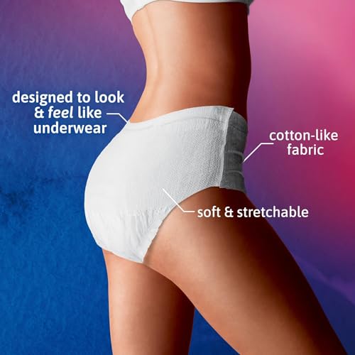 :TENA Incontinence Underwear for Women, Super Plus Absorbency, Small/Medium, 18 Count