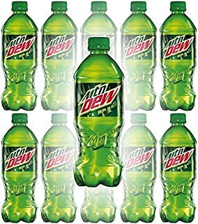 Mountain Dew (MTN) 20 oz Soda Bottles (Pack of 16, Total of 320 FL OZ)