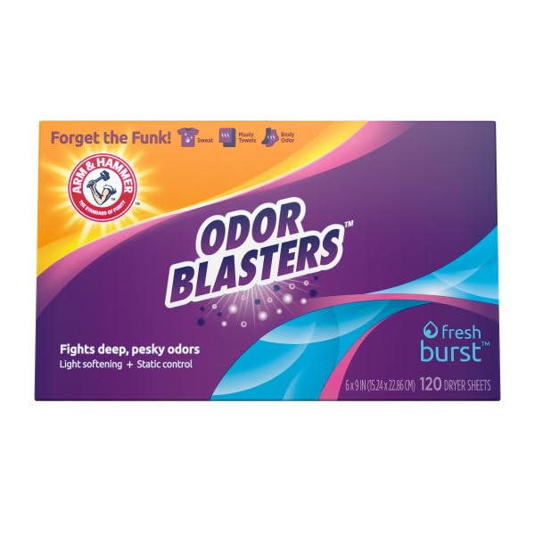 Arm & Hammer Odor Blasters Fresh Burst Dryer Sheets, 120 ct
