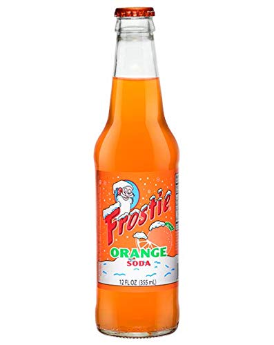 Frostie Soda 12 ounce Glass Bottles (Orange, 6)