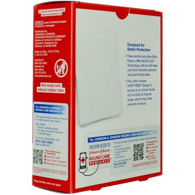 BAND-AID® Brand HURT-FREE® Non-stick Pads 3INX4IN, 10 COUNT