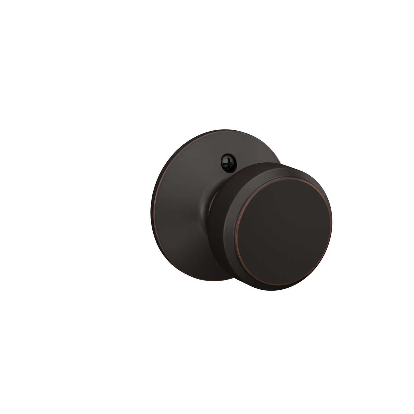 Schlage F10 BWE 716 Bowery Door Knob, Hall & Closet Passage Lock, Aged Bronze