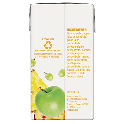 Tropicana 100% Juice Box, Tropical Fruit, 4.23 Oz, Pack of 44