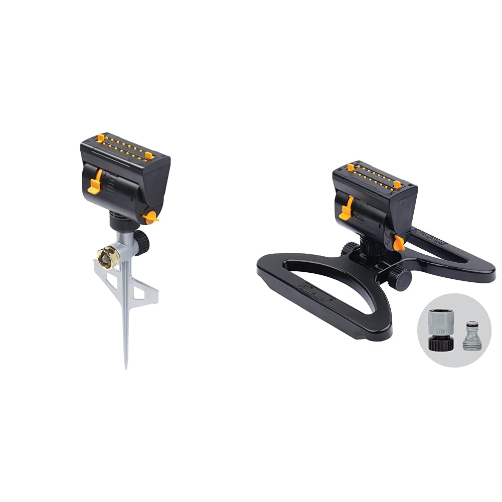 Mini Oscillator on Step Spike & 65131AMZ Mini Oscillator Sprinkler Bundle, Black, Yellow