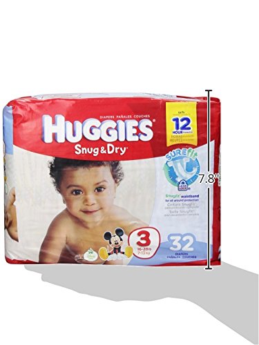 Huggies Snug & Dry Diapers, Size 3, 32 ct