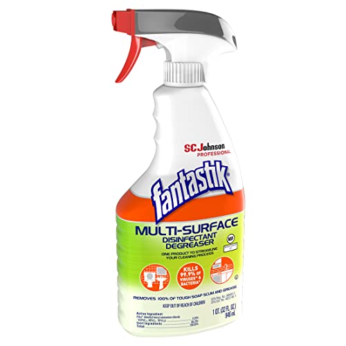 SC Johnson Professional, Fantastik Multi-Surface Cleaner & Disinfectant Spray Bottle, 32 Oz, Pack of 8