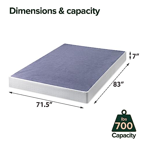 ZINUS 7 Inch Metal Smart Box Spring with Quick Assembly, Mattress Foundation, Strong Metal Frame, Easy Assembly, California King