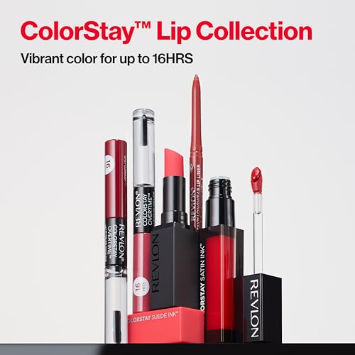 REVLON ColorStay Satin Ink Crown Jewels Liquid Lipstick, Longlasting & Waterproof Lipcolor, Moisturizing Creamy Formula Infused with Black Currant Seed Oil, 031 Pink Duchess, 0.17 fl oz.