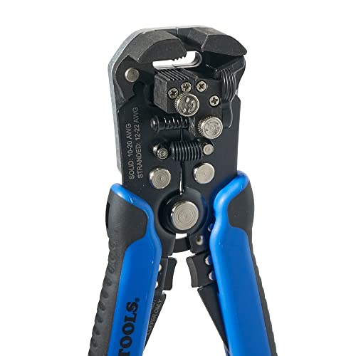 Klein Tools 11061 Self-Adjusting Stripper / Cutter, Heavy Duty, for 10-20 AWG Solid, 12-22 AWG Stranded, and Romex Wire 12/2 and 14/3