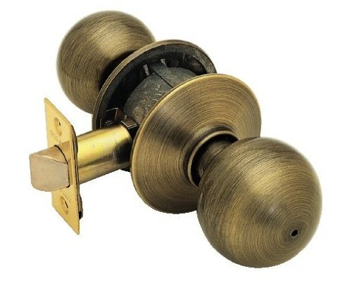 SCHLAGE F40ORB609 Orbit Privacy Knob, Antique Brass