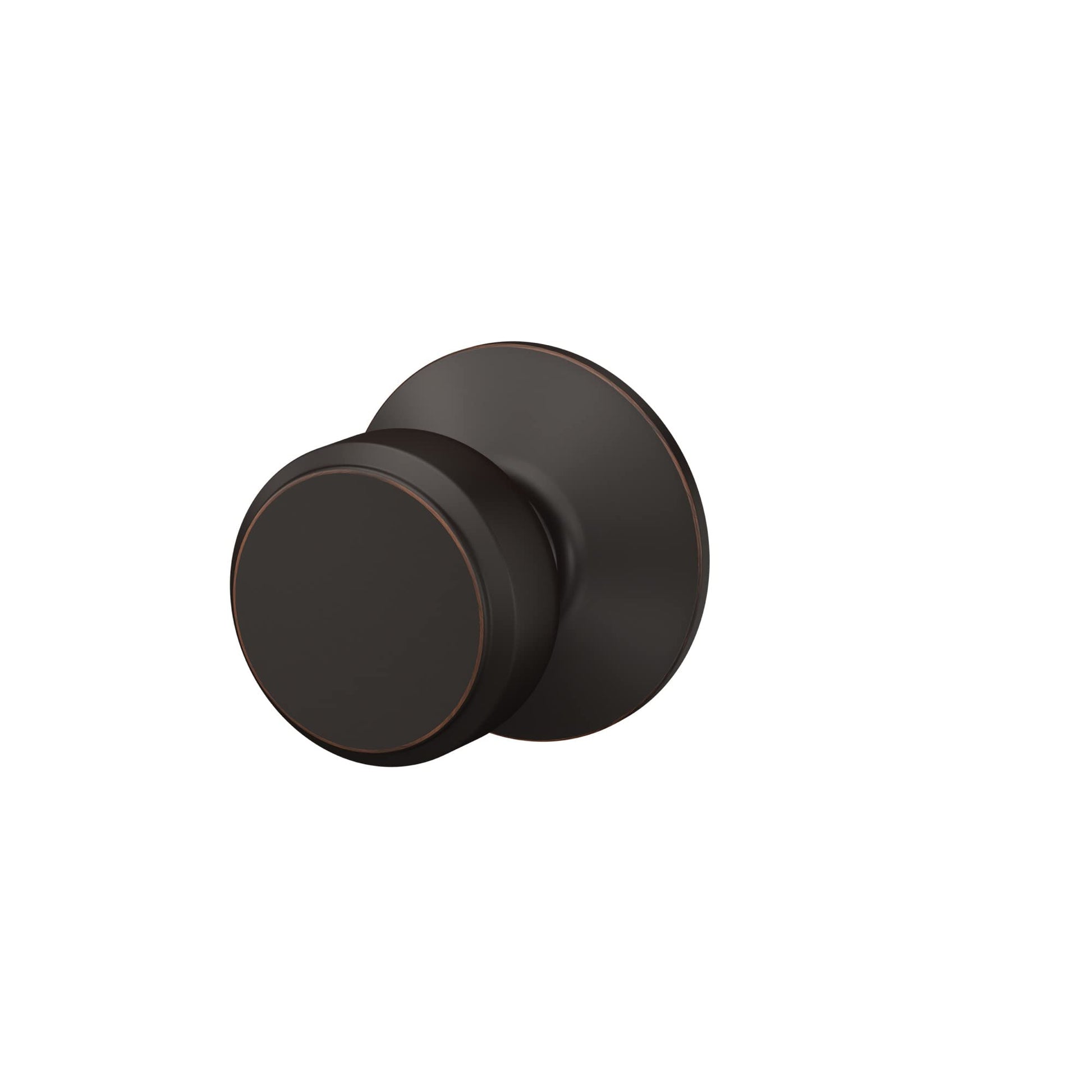 Schlage F10 BWE 716 Bowery Door Knob, Hall & Closet Passage Lock, Aged Bronze
