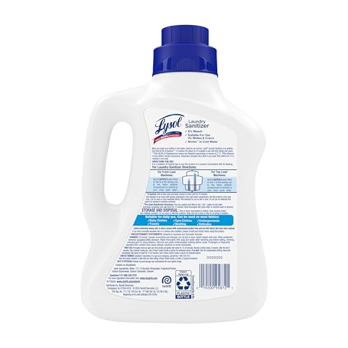 Lysol Laundry Sanitizer Additive, Bacteria-Causing Laundry Odor Eliminator, Detergent Additive, Crisp Linen, 90oz