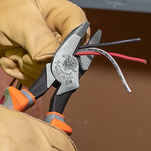 Klein Tools 9416R 1000V Insulated Plier and Wire Stripper Tool Kit, Made in USA, Side-Cutter, Diagonal-Cutter and Wire Stripper, 3-Piece