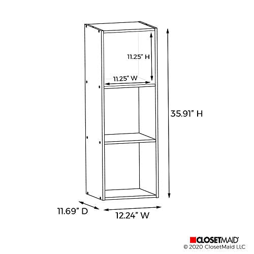 ClosetMaid 3 tier 1024 Cubeicals Organizer, 3-Cube, White