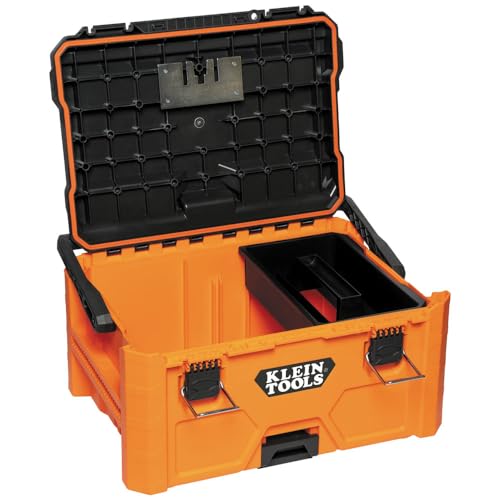 Klein Tools 54803MB MODbox Medium Deep Tool Box, Heavy Duty Organizer with Removable Tray, Water and Debris Resistant, Stackable Module