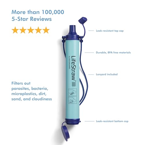 LifeStraw Personal Water Purifier for Hiking, Camping, Travel, and Emergency Preparedness