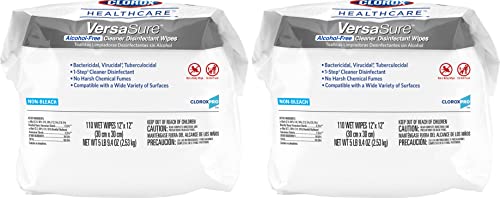 Clorox Healthcare VersaSure Cleaner Disinfectant Wipes, 110 Count Refill, 2 Refills/Case