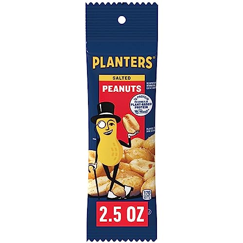 PLANTERS Salted Peanuts, 2.5 oz, 15-Pack, Snack Nuts