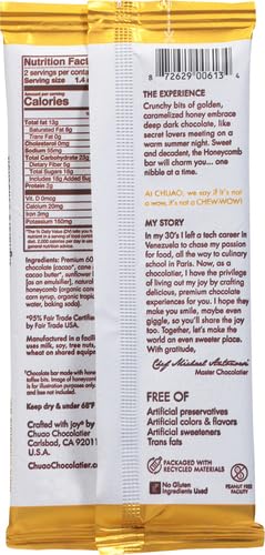 Chuao Chocolate, Dark Chocolate Honeycomb Bar, 2.82 oz