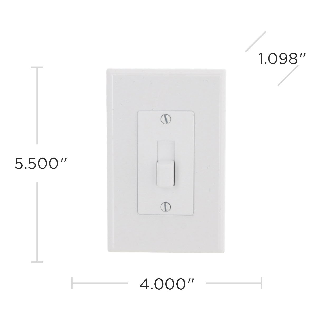 Taymac 2670W Revive Device Wall Plates 1-Gang Masque Decorator Cover, White
