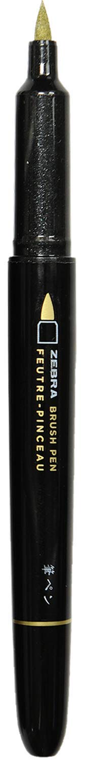Zebra Pen Metallic Brush Pen, Medium Point, Pigment Ink, Assorted Colors, 3 Pack