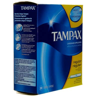 Tampax Flushable Applicator Regular Absorbency Tampons - 20 ea., Pack of 3