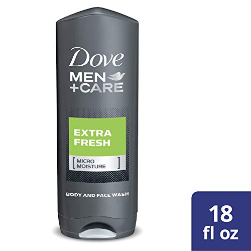 Dove Men+Care Body and Face Wash Extra Fresh 18 oz for Dry Skin Effectively Washes Away Bacteria While Nourishing Your Skin (3 pack)