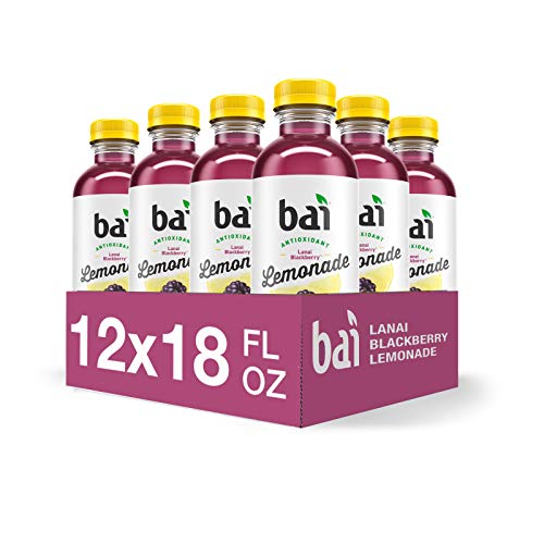 Bai Flavored Water, Lanai Blackberry Lemonade, Antioxidant Infused Drinks, 18 Fluid Ounce Bottles, 12 Count