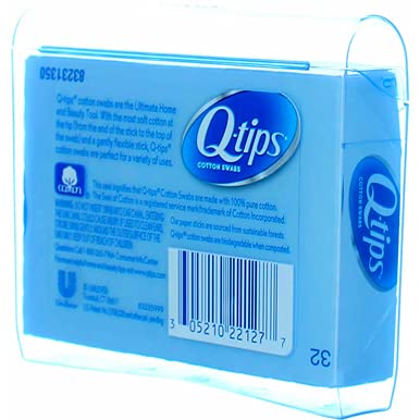 Q-tips Swabs Purse Pack 30 Each (Pack of 4)