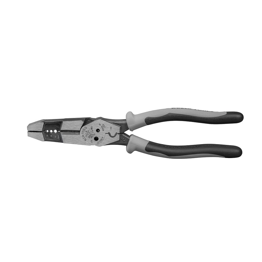 Klein Tools J215-8CR Multitool Pliers, Made in USA, Hybrid Multi Purpose Tool / Crimper, Wire Stripper, Bolt Shearing, Wire Grabbing, Twisting, Looping