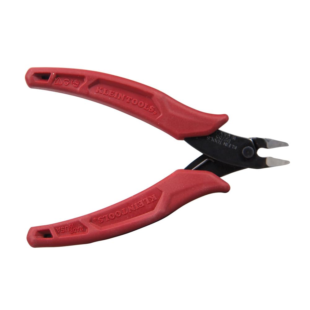 Klein Tools D275-5 Diagonal Flush Cutters, Made in USA, Micro Wire & Compact Zip Tie Cutter, Ultra-Slim Precision Flush Cutter for Work in Confined Areas, 5-Inch