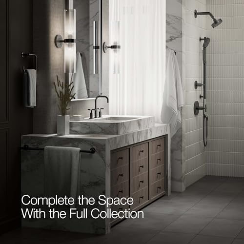 Purist Widespread Bathroom Sink Faucet with Cross Handles, 1.2 gpm Matte Black
