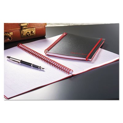 Black n'Red K66652 Twin Wire Poly Cover Notebook, Legal Rule, 11 x 8 1/2, 70 Sheets