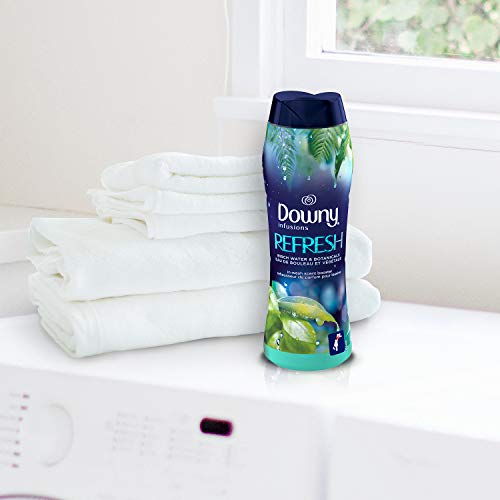 Downy Infusions Laundry Scent Booster Beads for Washer, Refresh, Birch Water & Botanicals, 10 oz (Pack of 4)