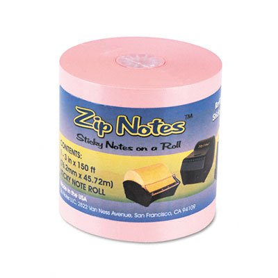 Zip Notes Sticky Notes Dispenser Refill, Cotton Candy Pink Color, Sticky Notes On A Roll, Fits Zip Notes Dispenser Holder, Used for School, Home and Office Desk Use (0024)