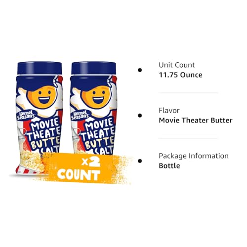 Kernel Season's Popcorn Seasoning, Movie Theater Butter Salt, 11.75 Ounce (Pack of 2)