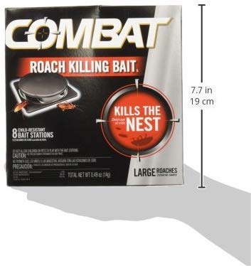 Roach Killing Bait, Large Roach Bait Station, Kills The Nest, Child-Resistant, 8 Count- 2 Pack