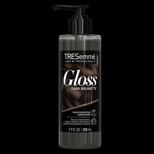 TRESemme Gloss Dark Brunette Color Depositing Conditioner 7.7 fl. oz. (Pack of 3), Brown