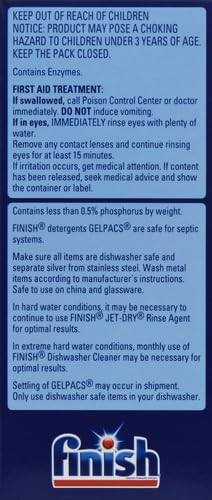 Finish Gelpacs Dishwasher Detergent, Orange Scent, 32 Count