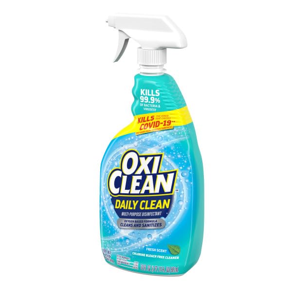OxiClean Daily Cleaner Multi-Purpose Disinfectant Spray, Oxygen-Based Formula, Cleans and Sanitizes, Fresh Scent, Chlorine & Bleach Free, 30 fl oz (Pack of 4)