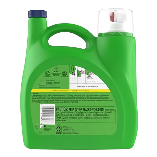 Gain Liquid Laundry Detergent, Relax, HE Compatible, 154 fl oz, 107 Loads