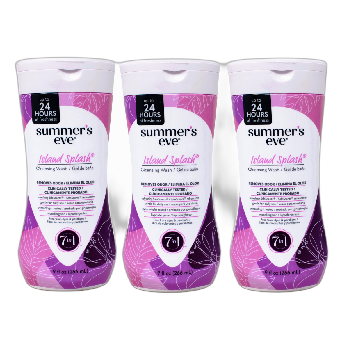 Summers Eve Cleansing Wash 9 Ounce Island Splash (266ml) (3 Pack)
