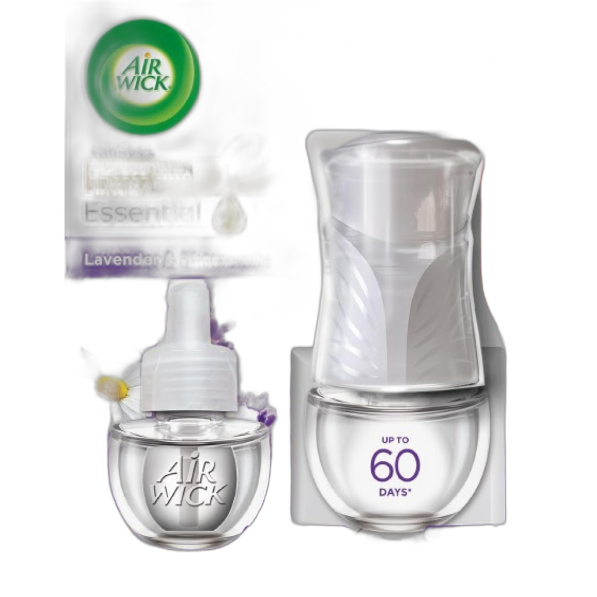 Air Wick Plug in Scented Oil Starter Kit (Warmer + 1 Refill), Lavender & Chamomile, Air Freshener, Essential Oils
