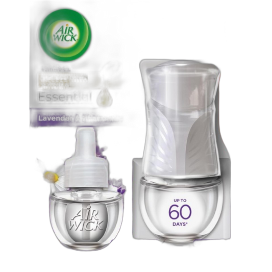 Air Wick Plug in Scented Oil Starter Kit (Warmer + 1 Refill), Lavender & Chamomile, Air Freshener, Essential Oils
