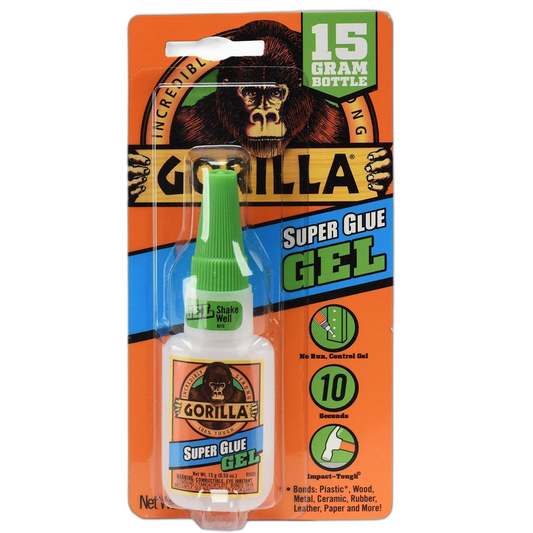 Gorilla Super Glue Gel, 15 g, Clear (24 Pack)