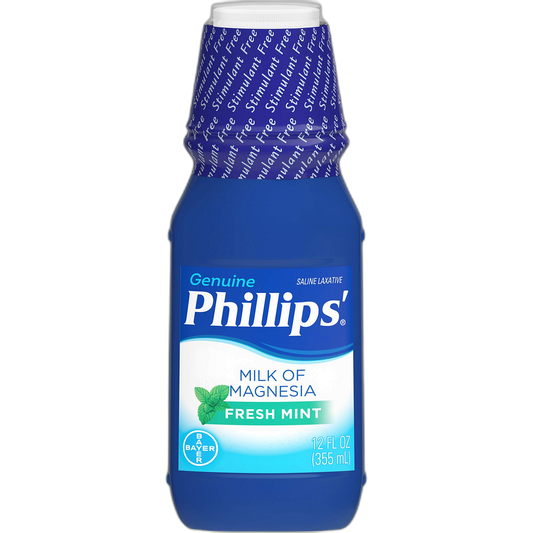 Phillips' Milk of Magnesia, Fresh Mint 12 oz (Pack of 5)