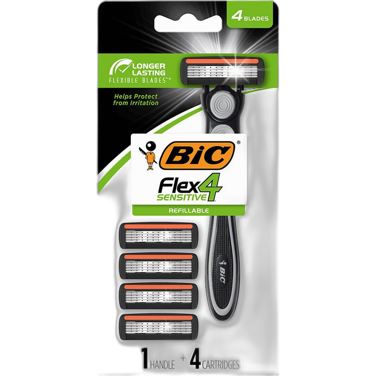 Bic Hybrid 4 Advance For Men, Disposable 4-Blade System 1 ea (Pack of 3)