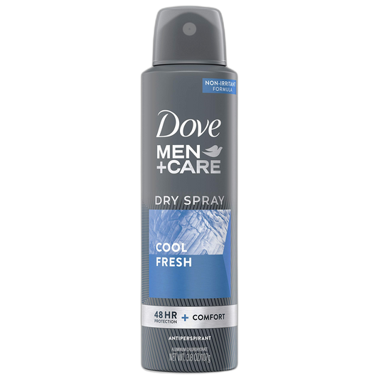 Dove Men+Care Antiperspirant Dry Spray Deodorant for Men Cool Fresh 48 Hour Sweat and Body Odor Protection 3.8 oz
